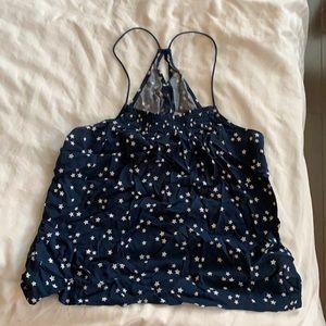 Strappy navy star tank NWT